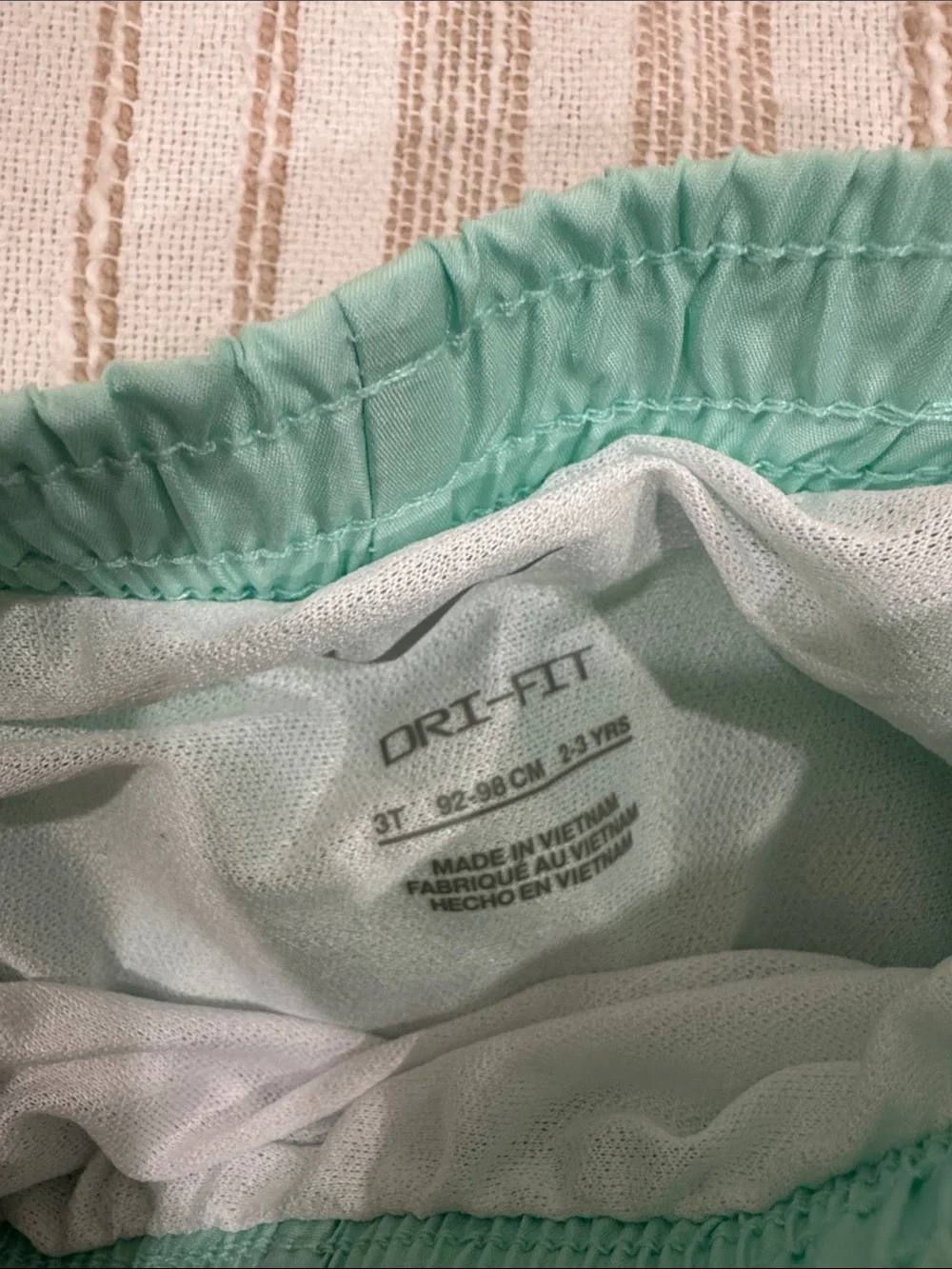 Nike Girl's Mint Teal Trim Athletic Shorts